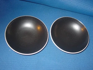 2 SASAKI BLACK MATTE SOUP BOWLS COLORSTONE 7 1/4" JAPAN VIGNELLI DESIGNS MODERN - Picture 1 of 5
