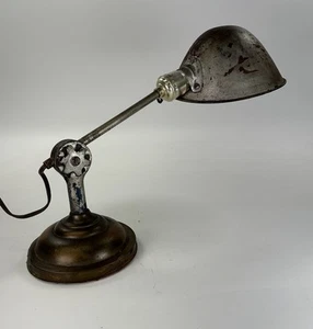 1930’s Faries Adjustable Industrial Desk Lamp Ajust-O-Lier 4 Restoration Works - Picture 1 of 11