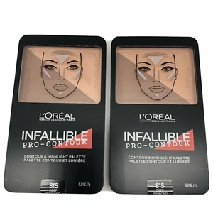 L'oreal Infallible Pro-Contour Contour & Highlight Palette 815 Deep Lot Of 2 - Picture 1 of 8