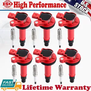 6X High Performance Ignition Coil& Spark Plug for 2011-2016 Ford Mustang 3.7L V6 - Picture 1 of 20