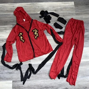 Fire Dragon Ninja Child Large 12-14 Halloween Costume Trick Or Treat School - Picture 1 of 5