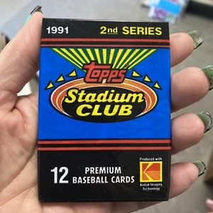 1991 Topps Stadium Club Series 2, 1 Sealed PACK From Wax Box, 12 Baseball Cards - Picture 1 of 4