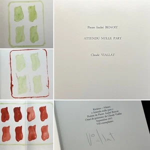 🌓Pierre André Benoit "Attendu nulle part" peint par Claude Viallat 1/8 ex signé - Foto 1 di 12