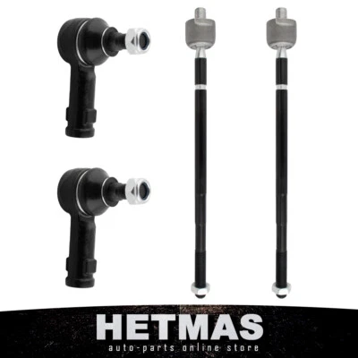 4PCS Front Inner Outer Tierod Kit For 2009 2010 2011 2012-2017 Mitsubishi Lancer - Image 1 of 4