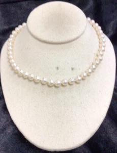 Vintage Costume off White Faux Pearl Necklace 18" T545 - Picture 1 of 3