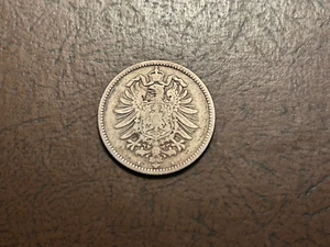 1874-A German 1 Mark Silver Coin - Picture 1 of 2