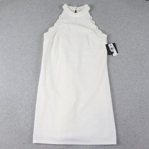 OFF WHITE I.N. Abito San Francisco donna medio formale festa bianco sporco senza maniche nuovo con etichetta