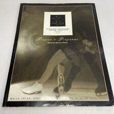 2001 World Figure Skating Championships Program Vancouver Canada March 19-25