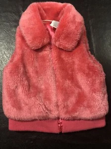 Kids Headquarters FAUX FUR VEST Hot Pink Lined size 5 - Picture 1 of 2