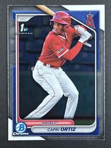 CAPRI ORTIZ 2024 Bowman 1st Chrome Prospect #BCP-73 Los Angeles Angels - Picture 1 of 2
