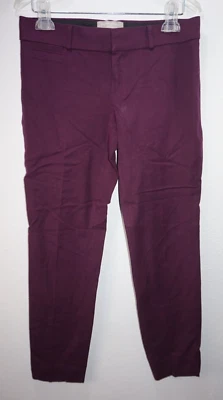 Pantalones de vestir Banana Republic ciruela oscura púrpura ajustados al tobillo para mujer talla 2 Foto 1 de 3