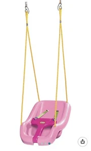Little Tikes 2-in-1 Snug 'n Secure Swing with High Back and T-Bar, Pink- Infant - Picture 1 of 2