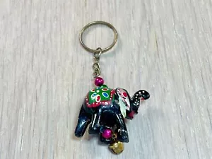 Black Elephant charm, Elephant Keychain - Picture 1 of 4