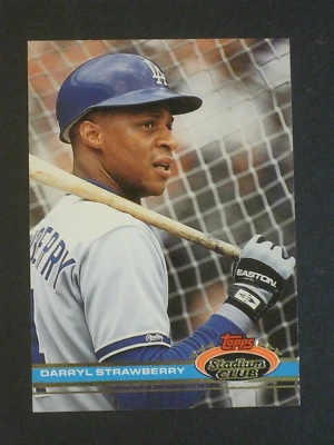 1991 TOPPS STADIUM CLUB DARRYL STRAWBERRY LOS ANGELES DODGERS CARD #301!!!!!!! - Image 1 of 2