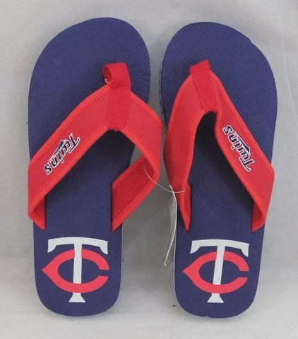 Minnesota Twins FLIP FLOP Womens Shoes Size x SMALL 5 - 6 MLB Brand New ST91 Cover