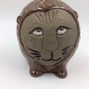 Midcentury lion cat bank brown ceramic Scandinavian look - Picture 1 of 7