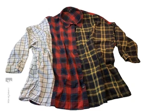 Camisa de franela a cuadros con estampado en contraste Nova de moda para hombre XXL/1X Plus - Imagen 1 de 7