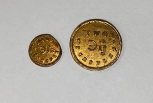 Rare Antique British Apothecary Weight, 1847 W &T.A. 2 Scruples and 1/2 Scruple - Picture 1 of 6