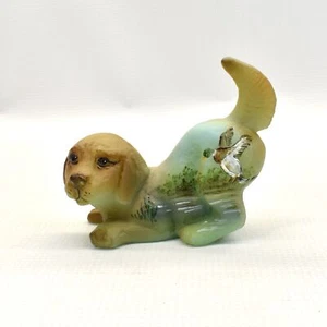 Fenton Gift Shop Puppy Lab Mallard Duck Theme Limited Edition Hand Painted - Picture 1 of 4