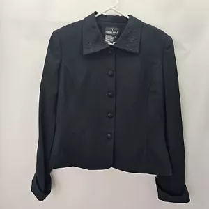 Gebrauchte schwarze Vintage Carol Little Damengröße 14 Jacke - Bild 1 von 5
