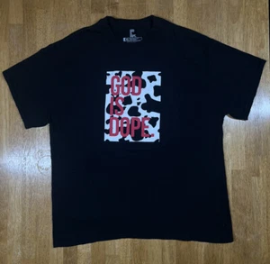 God Is Dope Unisex Black Short Sleeve Shirt XL Clozed On Sunday Chick-Fil-A Cow - Picture 1 of 3