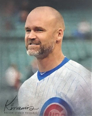 David Ross ~ Rossy ~ Gerente de los Cachorros de Chicago Tamaño Var Rossi Estilo Óleo Impresión Artística DWTS Foto 1 de 4