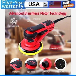 Electric Random Orbital Sander Brushless Motor Powerful 350W & Low Vibration - Picture 1 of 10