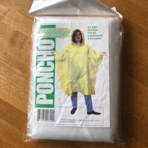 Monica Ashley Rain Poncho 52""x80"" Einheitsgröße bequem & wiederverwendbar - Bild 1 von 4