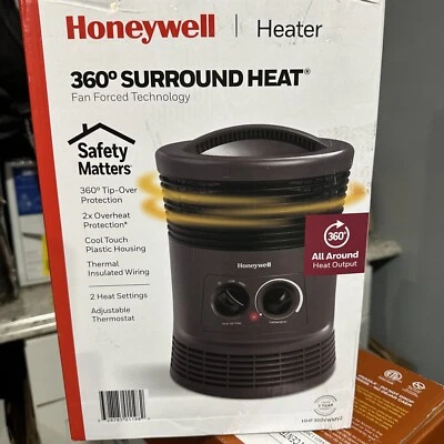 Honeywell 360 Surround Indoor Heater Black 1500W HHF360B for Home or Office - Image 1 of 3