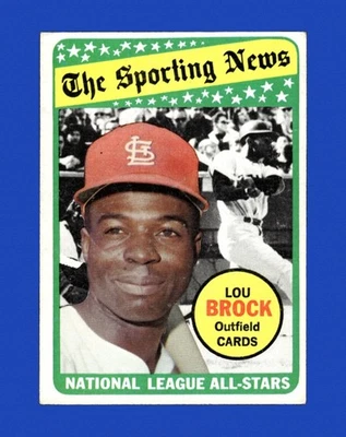 1969 Topps Set-Break #428 Lou Brock en muy buen estado-en muy buen estado *GMCARDS* Foto 1 de 2