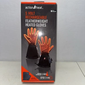 Guantes Actionheat Workwear para hombre negros medianos de 5 voltios con batería calentados peso pluma - Imagen 1 de 6