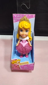 Disney Princess Aurora Mini Doll Posable Pink Glitter Dress Rare & Hard To Find - Picture 1 of 2