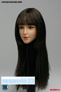 Figura de acción soldado modelo esculpido cabeza pelo largo niña asiática 1/6 ajuste 12" - Imagen 1 de 4