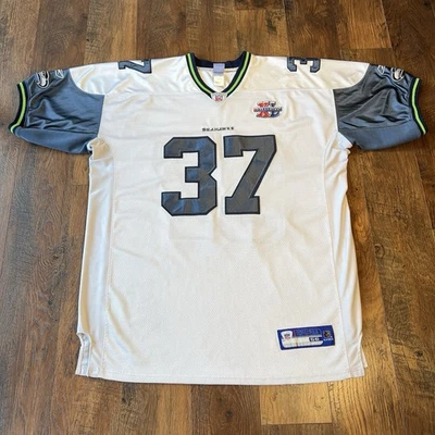 Футболка Шона Александра из Seattle Seahawks Reebok подлинная нашитая NFL мужская 56 3XL - Изображение 1 из 4