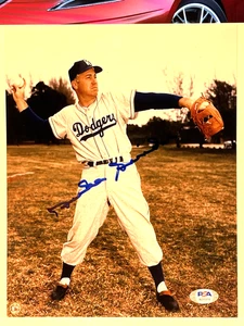 DUKE SNIDER Signed 8x10 Photo BROOKLYN DODGERS - PSA Authenticated - Picture 1 of 2