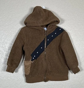 Disney Store Star Wars Chewbacca Hoodie Sweatshirt Fuzzy Jacket Toddler Size 3 - Picture 1 of 10