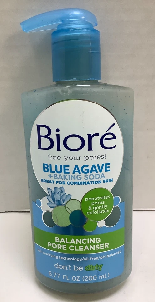 Biore Blue Agave + Baking Soda Balancing Pore Cleanser, Exfoliates, 6.77oz - Image 1 of 2