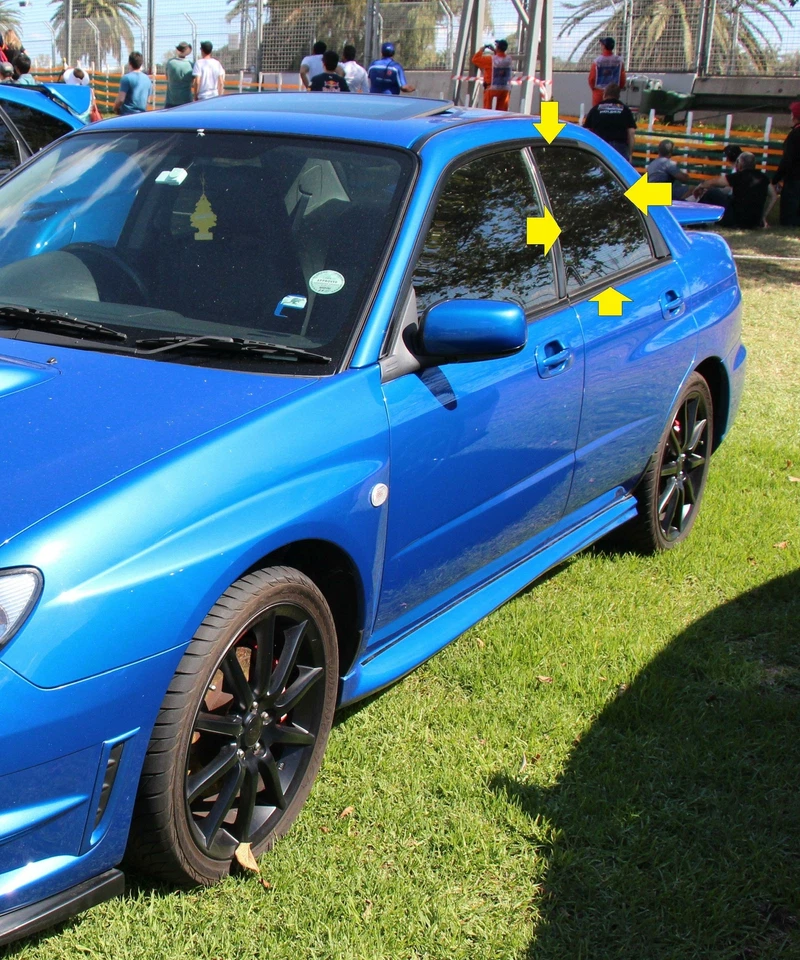 Subaru Impreza 2006 sedán conductor puerta trasera izquierda ventana de vidrio solamente Foto 1 de 1
