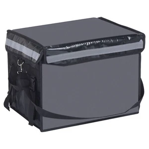 62L XXXL Insulated Food Grocery Bag with Divider Catering Thermal Bag Black - Picture 1 of 8