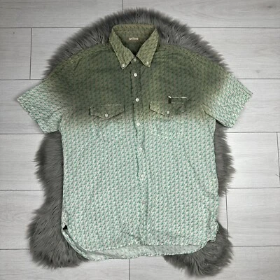 Camisa Floral GALLIANO Verde Tinte Para Hombre Talla - 36 50 Hecha en India Foto 1 de 4