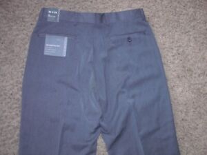 COVINGTON charcoal Essential Pant flat front PANTS 34x29 NEW WITH TAGS NWT