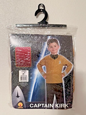 Star Trek Captain Kirk Costume Boy's Size Med 8-10 with Shirt & Pants NEW - Image 1 of 3