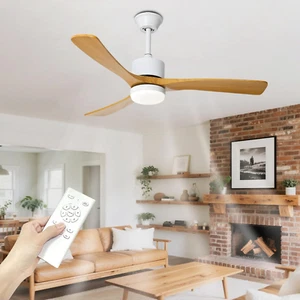 36In Modern Ceiling Fans with Lights and Remote Control 6-Speed Quiet Wood Ceili - Picture 1 of 8