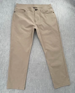 Public Rec Pants Adult 33 Brown Khaki Workday Pant Chino 5 Pocket Mens - Picture 1 of 12