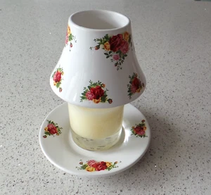Yankee Candle Match Albert Old Country Roses Keramik kleiner Kerzenschirm plus Tablett - Bild 1 von 2