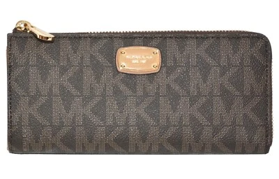 NUEVO CON ETIQUETAS Michael Kors Jet Set LG Tres Cuartos Cremallera Cartera Mujer Bolso sin asas Precio de venta sugerido por el fabricante $168 Foto 1 de 2