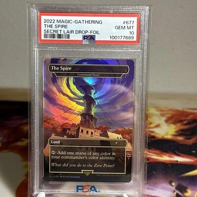 MTG Secret Lair Fortnite PSA 10 FOIL The Spire #677 - Image 1 of 3