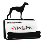 SWEN Products GREY HOUND Dog Black Metal Business Card Holder