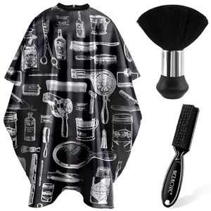 Capa de peluquero para cortar el pelo con cepillo para polvo para el cuello - Bild 1 von 12