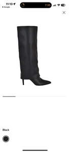 Calvin Klein Vamsy Stiletto Heel Tall Dress Boots Black Size 11 - Picture 1 of 4